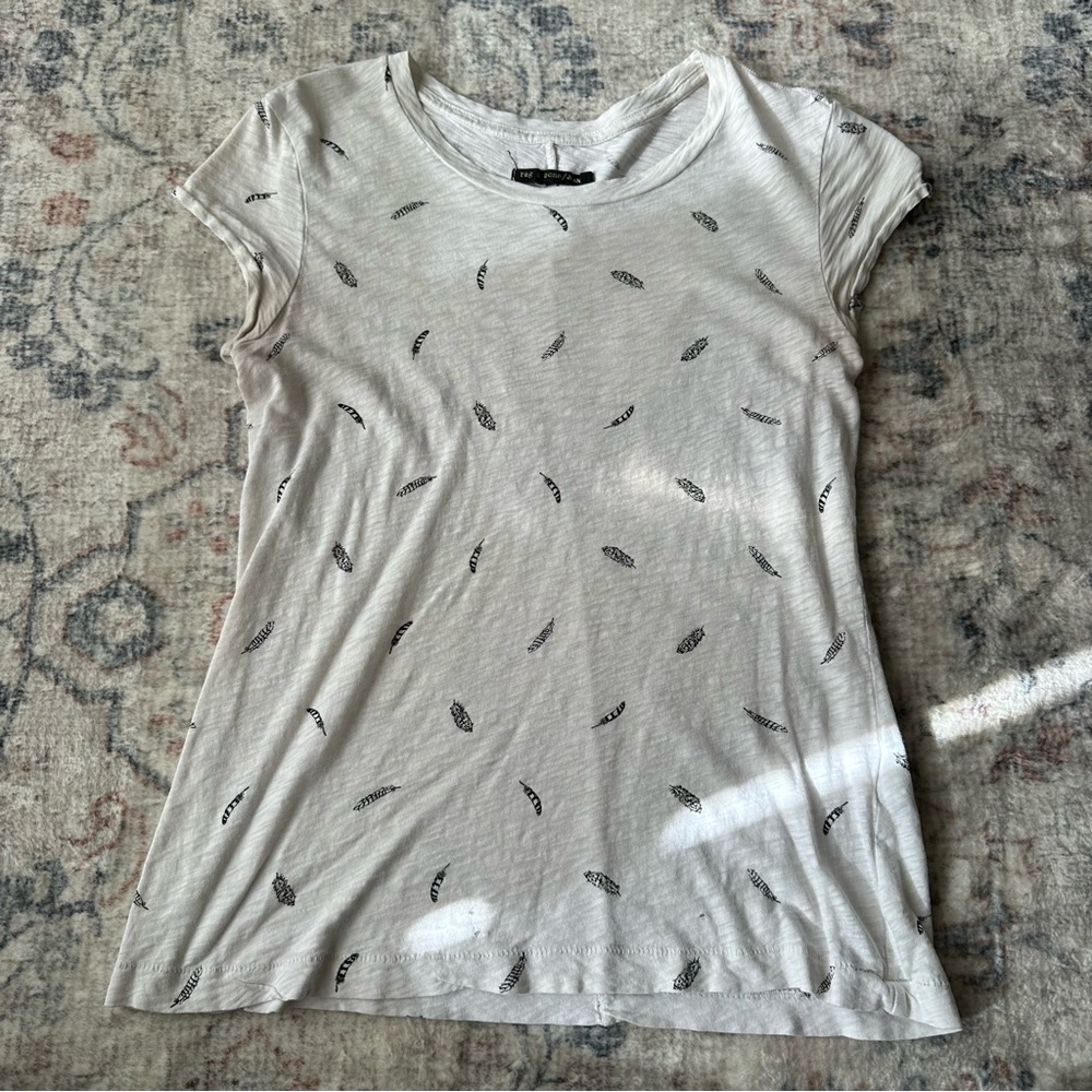 Rag & bone 100% cotton feather tee